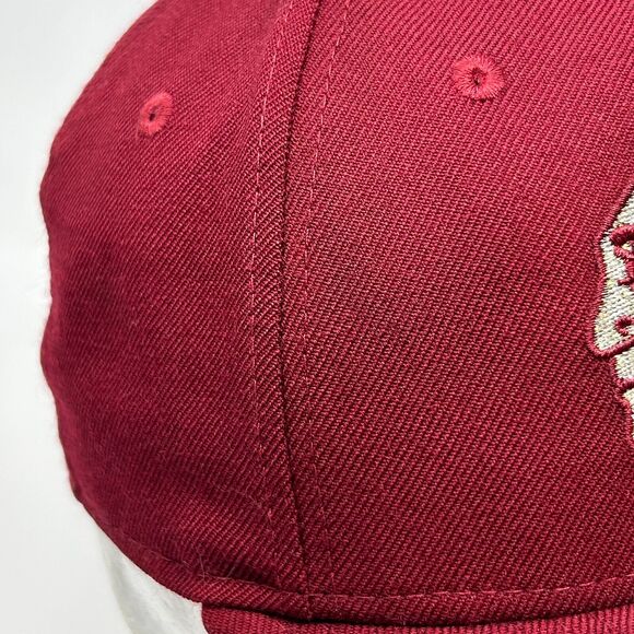 Chicago Blackhawks Hat Cap New Era NHL Hockey 6 Panel Wool Snapback Maroon Red - Picture 7 of 13